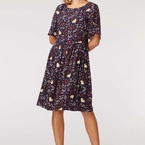 Princess Highway Bunnies Dress - Navy - Size AUS 8 / US 4